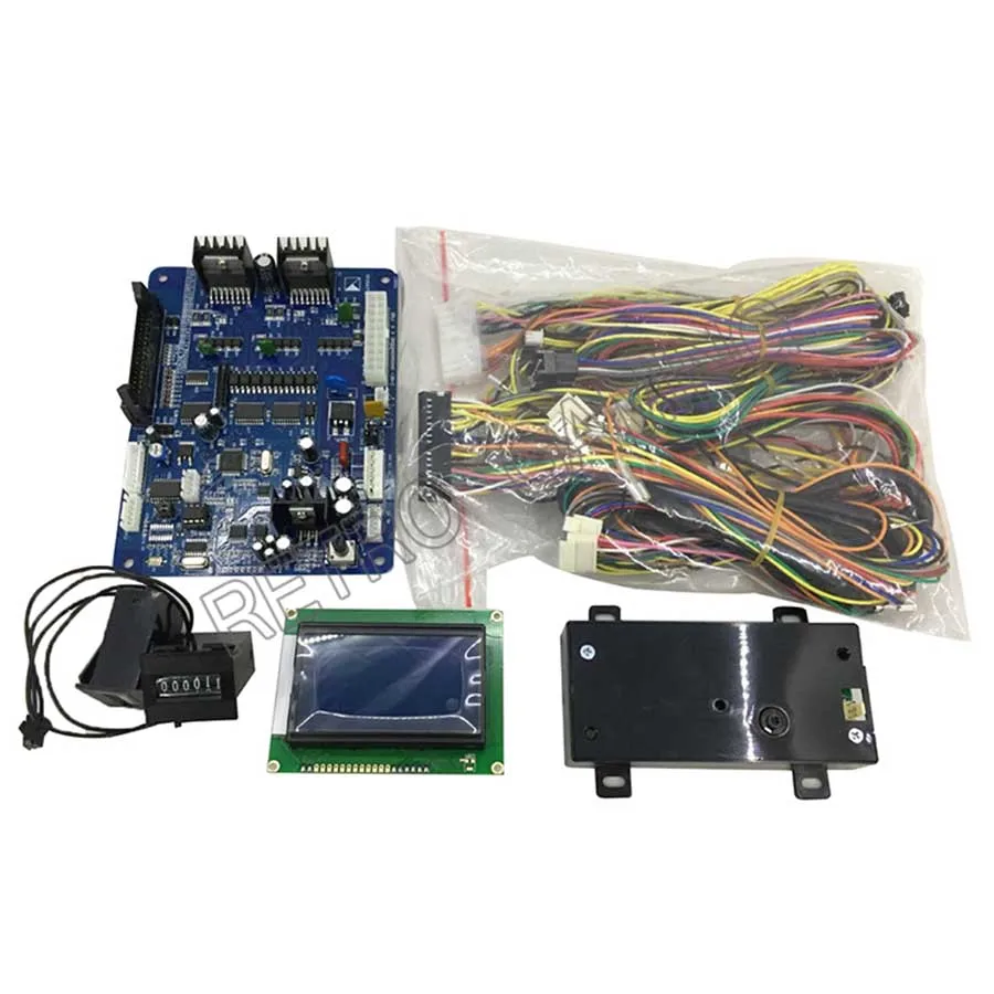 Online Mini Spielzeug Klaue Kran Spiel Maschine DIY Kit Mit Motherboard 25,7 Cm Gantry Netzteil Joystick LED Tasten Münzprüfer