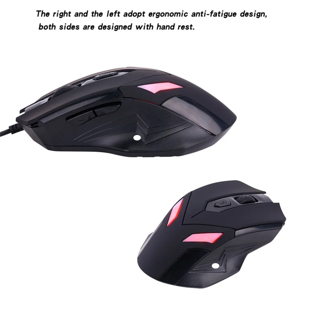 VOBERRY Computer Peripherals G5 Wired Mouse LED Light 2400DPI Optical USB Ergonomic Pro Gamer Gaming Metal Plate | Компьютеры и офис