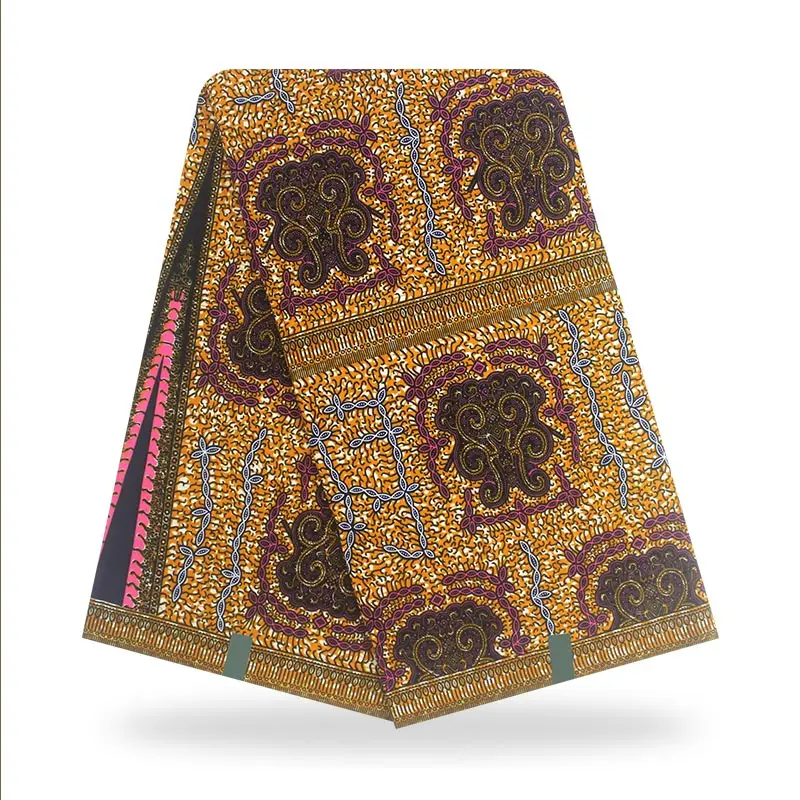 

Ankara African wax fabric beautiful design 2020 new style high quality 100% cotton veritable wax women dress 6 yards