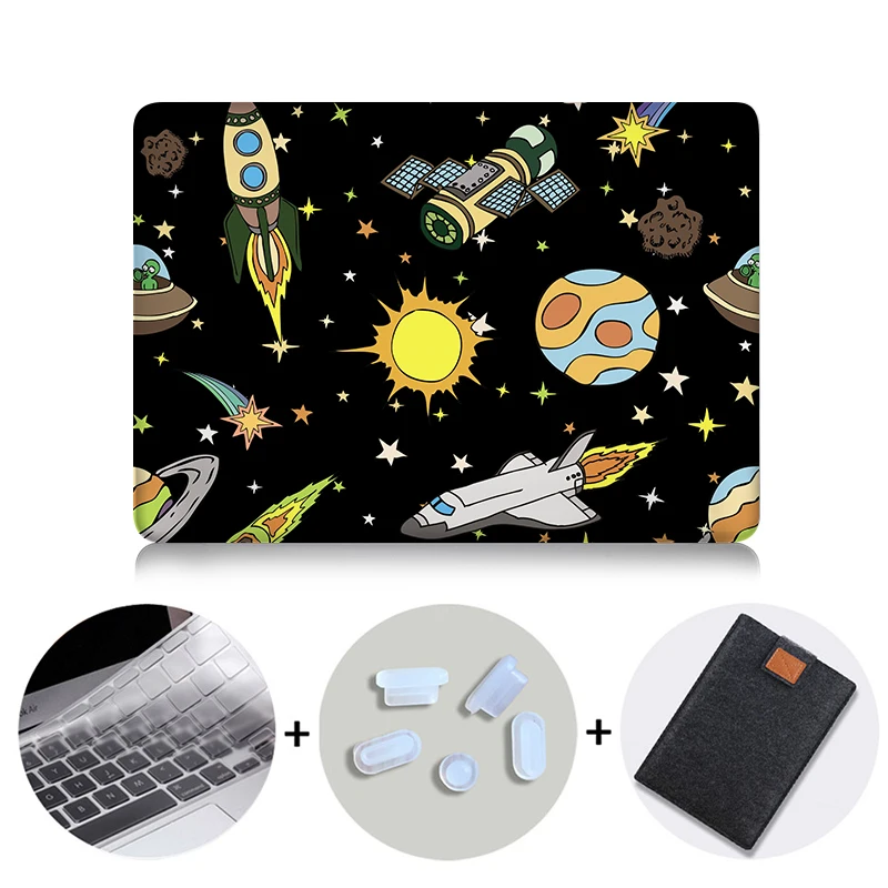 Чехол для ноутбука с мультипликационным принтом MTT для Macbook Air Pro retina 11, 12, 13, 15 дюймов с сенсорной панелью, защитный чехол 13,3 дюйма - Цвет: MB06