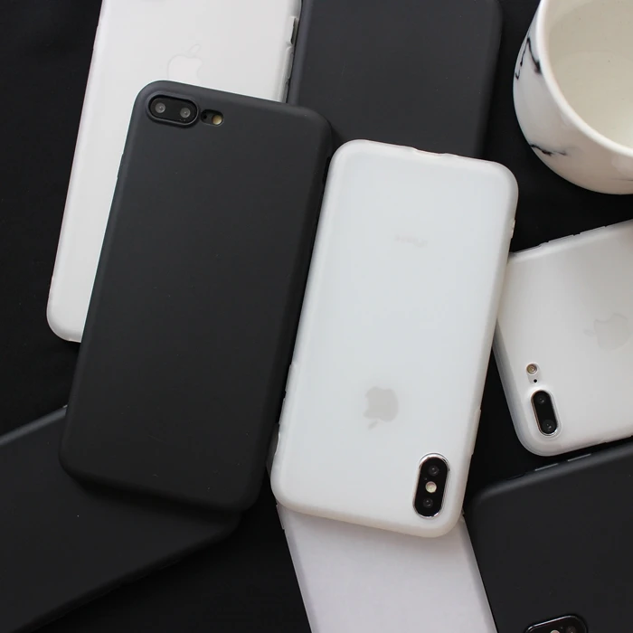 Матовый чехол для телефона iphone 6S 6 7 8 Plus SE 2020 11 12 Pro X Xr Xs Max пластиковые чехлы черный