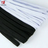 elastic band white black 3mm 6mm high elastic flat rubber band waist band sewing stretch rope for diy masks 10m50m length