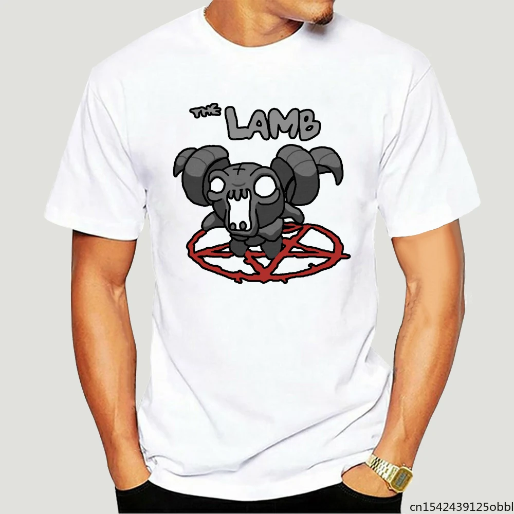 

Binding of Isaac The Lamb Vintage Pure Short Sleeve Rebirth Game Lamb Demon Men T-Shirt Unisex Casual Plus Size M-5XL