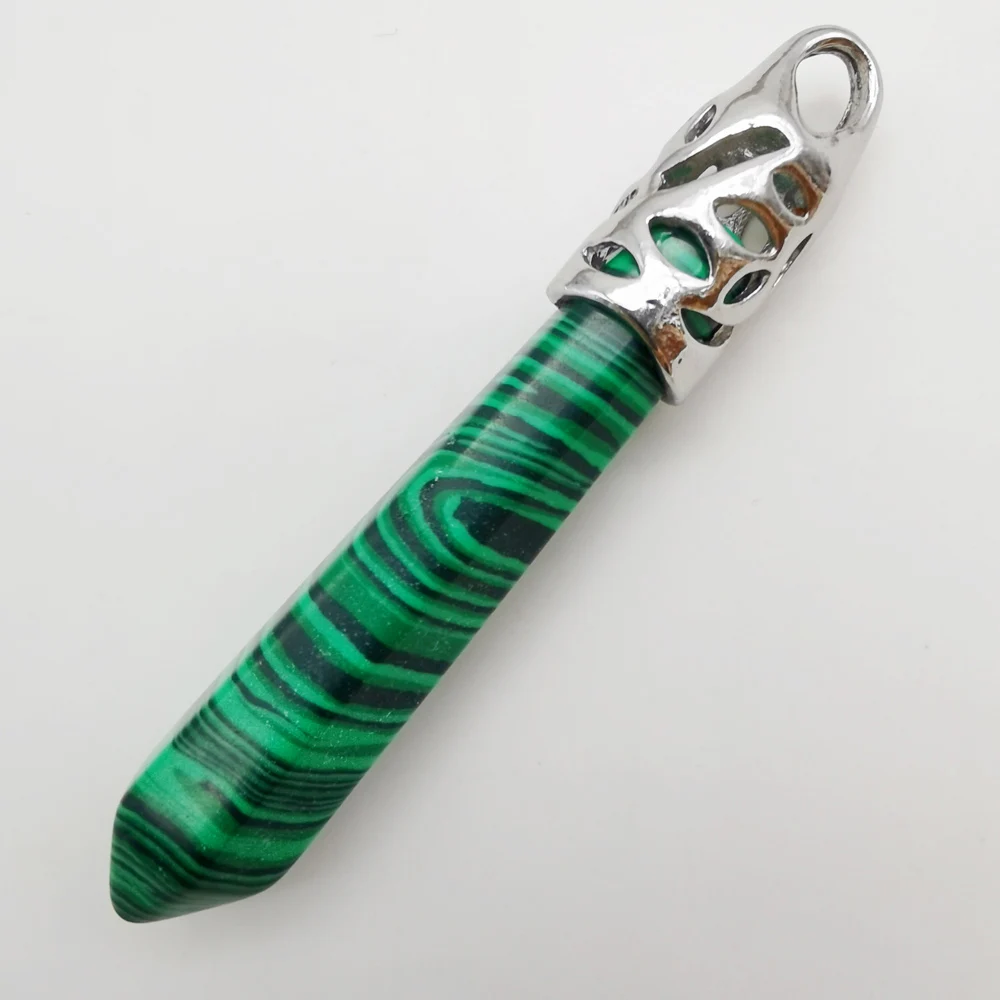 Подвеска шарики зеленого цвета из Малаки 9x60 мм ювелирные изделия для женщин