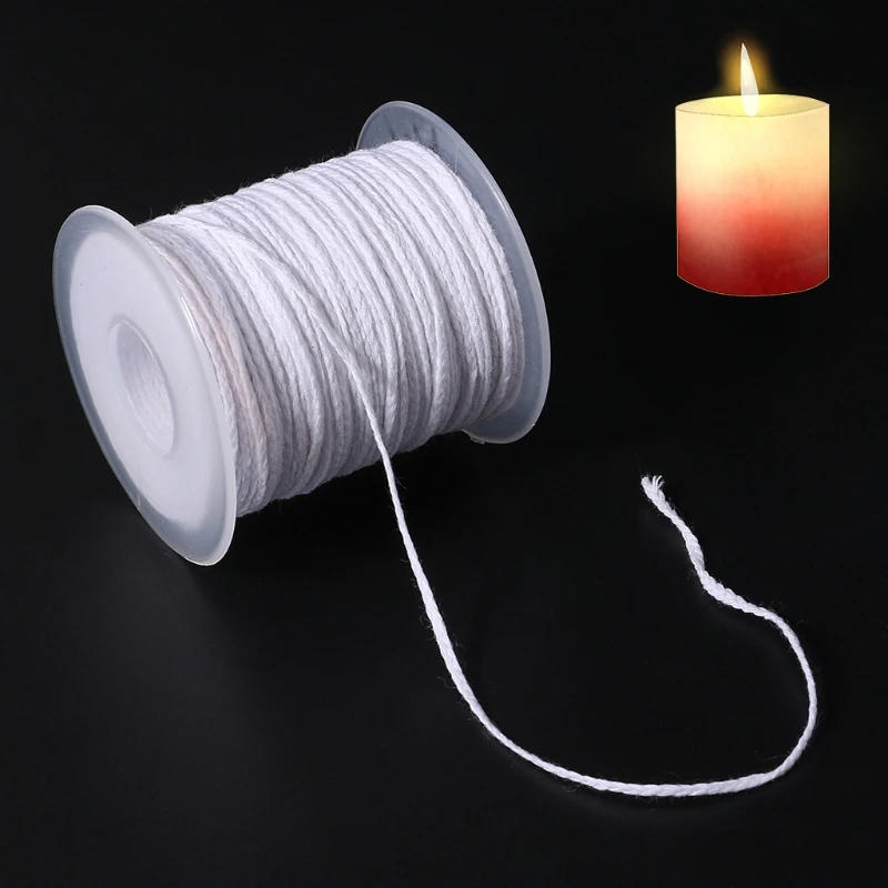 

61m Cotton Braid Candle Wick Core Spool Non-smoke DIY Oil Lamps Candles Supplies