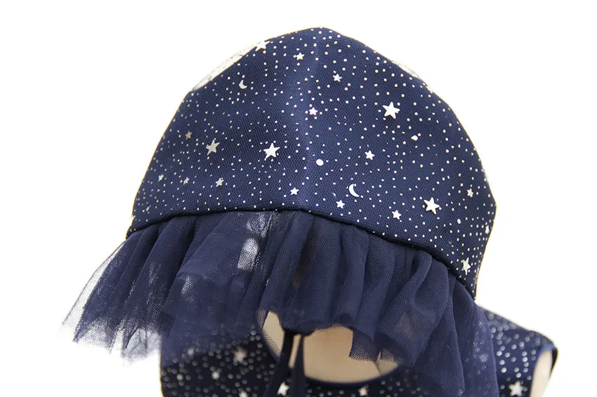 Платье со звездами одежда для дня рождения с блестками маленьких девочек Одежда 3