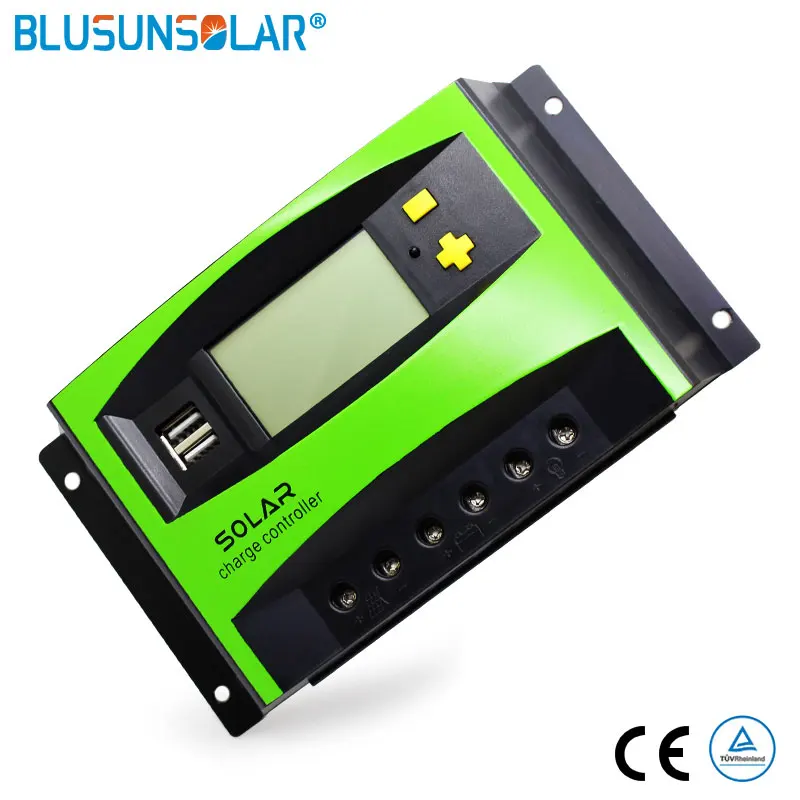 20A-60A 12/24V со слежением за максимальной точкой мощности ЖК-дисплей Дисплей