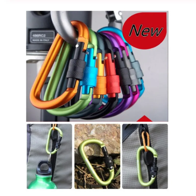 Открытый Карабин для скалолазания замок тип D снаряжение выживания кемпинга