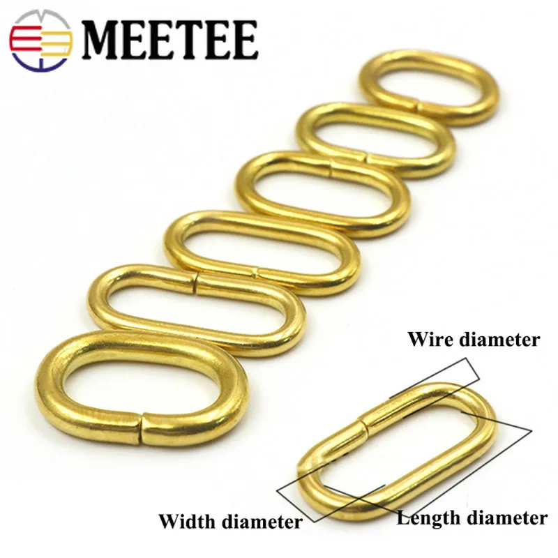 Meeetee 10 шт. чистый Медь латунь хомут с круглым воротником для мальчиков и девочек