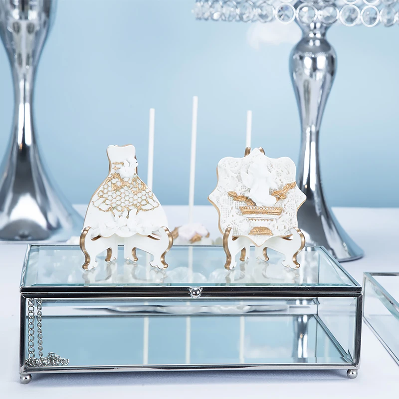 Tobs зеркало Хрустальная подставка для торта набор круглый металлический десерт