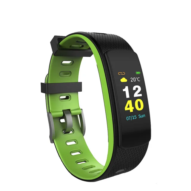 IWOWN I6 HR C Smart band цветной экран пульсометр умный Браслет спортивный смарт-Браслет фитнес-трекер VS Mi Band 1 S - Цвет: Green
