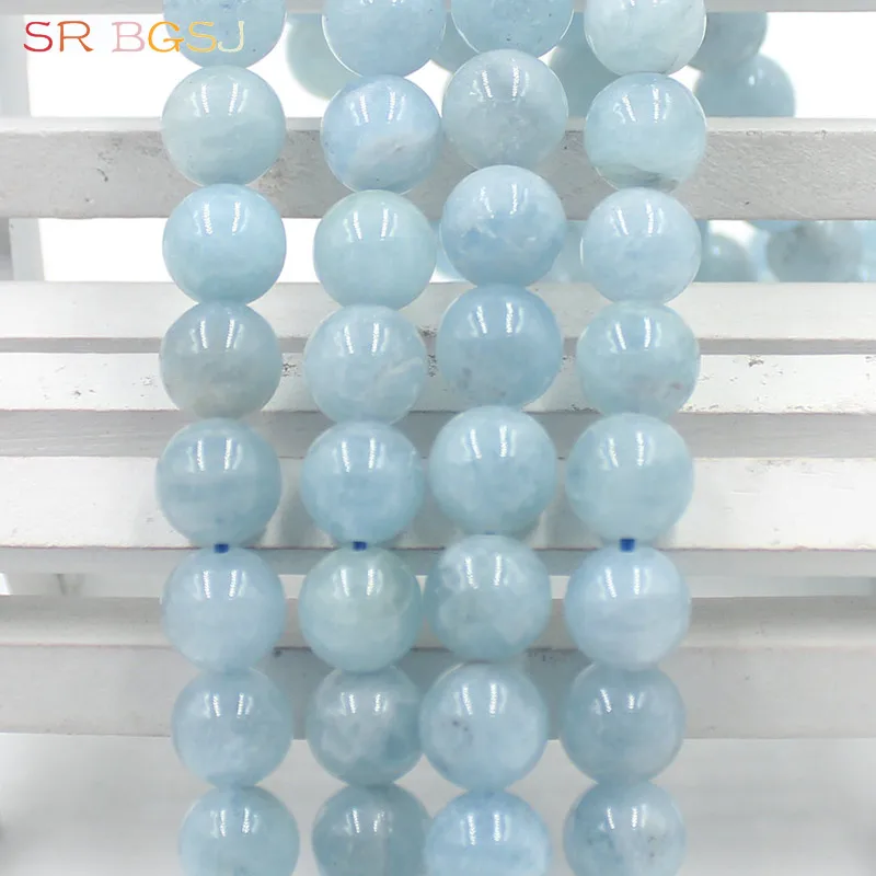 Бесплатная доставка 4-12 мм 3A класс Синий аквамарин цвет морской волны драгоценный