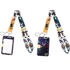 J2524 жесткая идентификационная карточка с мультяшными персонажами для девочек и кошек, идентификационная карточка, Карта доступа, выставочная карточка с ремешками