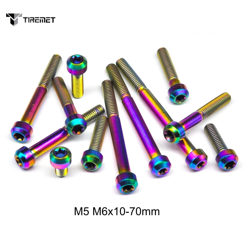 1 шт. титановые болты звездообразная головка Винт Радуга M5 Стандартный Держатель