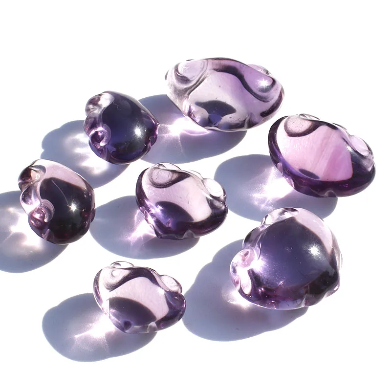 

1 Pcs Natural Amethyst Crystal Ruyi Peace Craft For Pendants