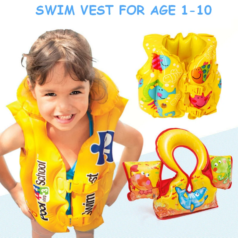 

New Puddle Jumper Summer Baby Kids Inflatable Swim Life Jacket Buoyancy Safety Child Life Vest Float Swimming Aid For Age 1-10