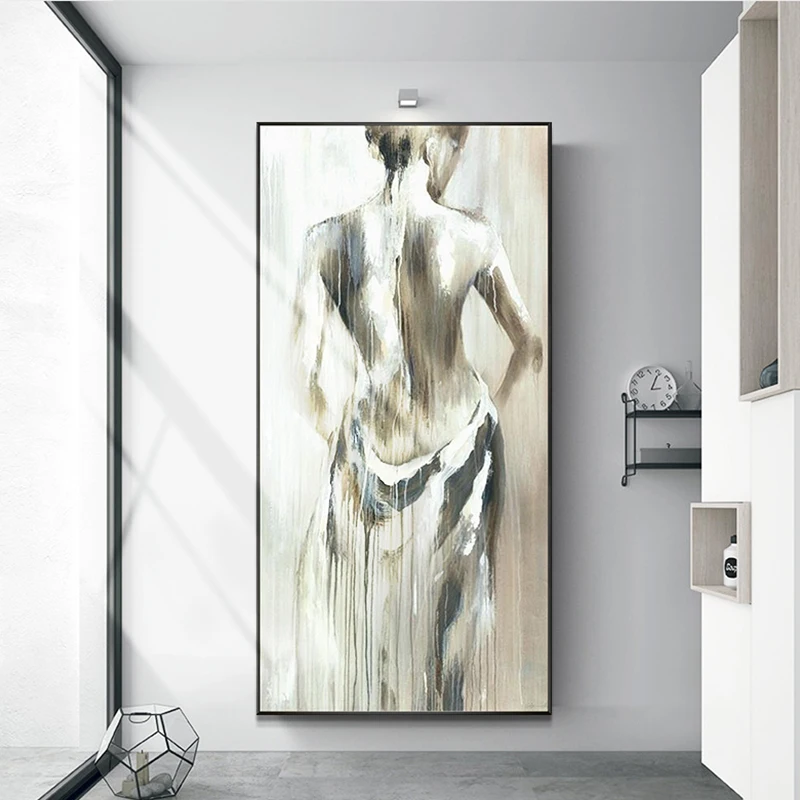 Goede Olieverfschilderij Door Handgeschilderd Moderne Abstracte Body Canvas Schilderij Wall Art Pictures Voor Woonkamer Home Decor Gift Frameloze
