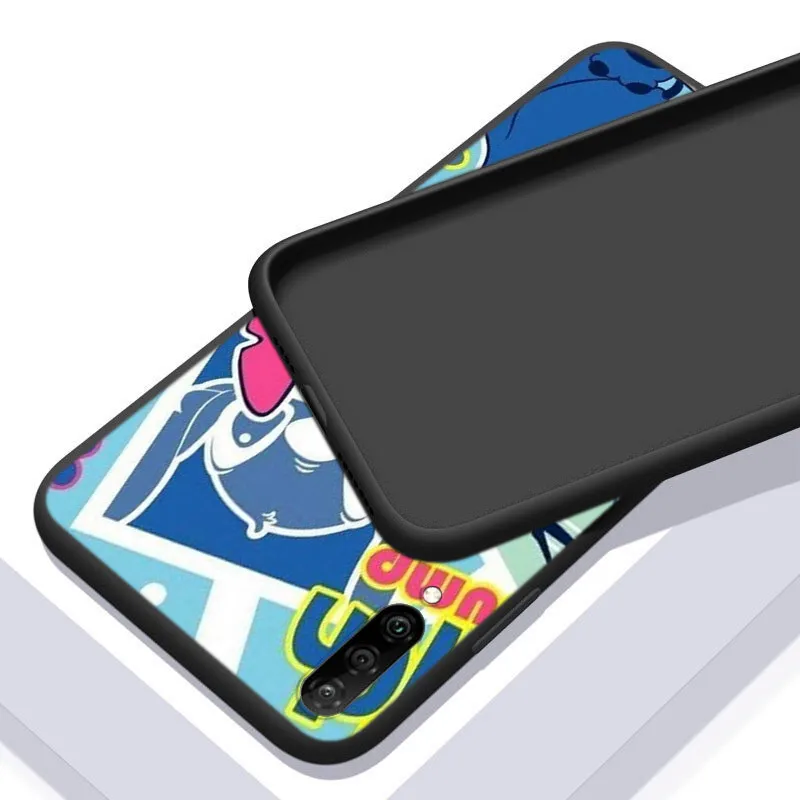 Black Soft Lilo Stitch Cartoon For Samsung Galaxy A90 A80 A70 A70S A60 A50 A40 A30 A30S A20S A20E A10 A10E Phone Case