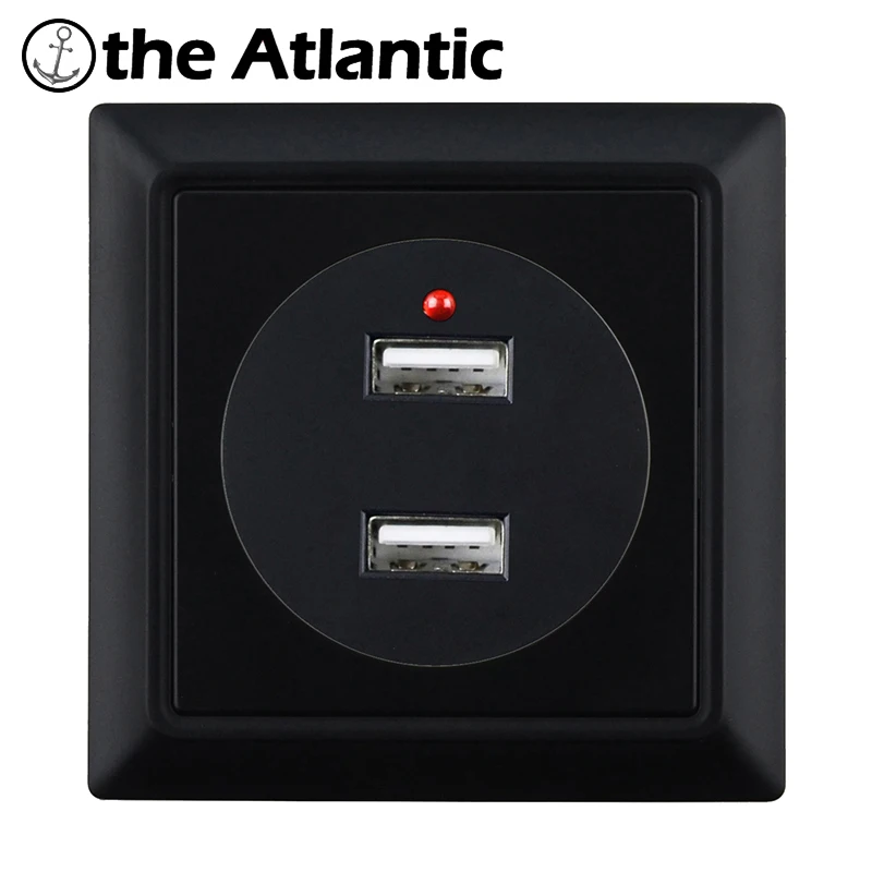 Atlectric DE EU FR штепсельная розетка двойной usb порт для зарядки 16A матовая панель 86 Тип