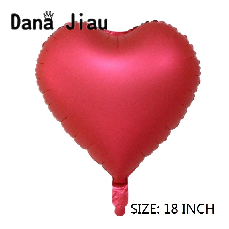 Danajiau новый металлический Цветной 18 дюймов heart из фольги гелиевые шары с днем