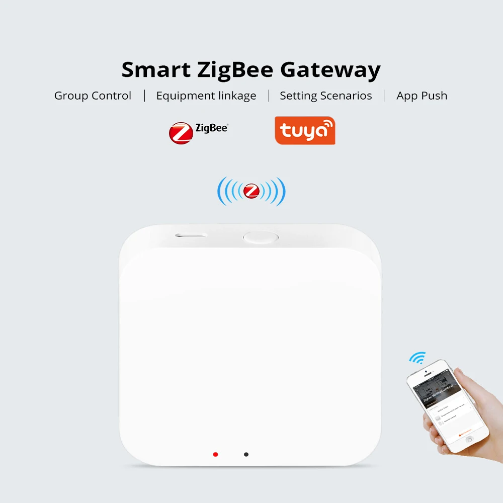 

Smart ZigBee Tuya Gateway Hub Smart Home Bridge Smart Life APP Wireless Remote Controller Work with Alexa Google Home Automation