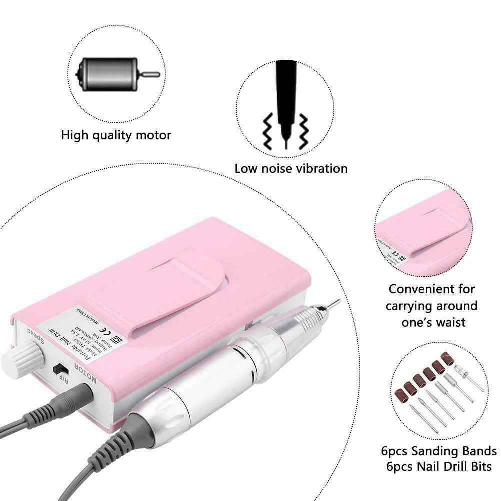 

Professional 30000RPM Electric Nail Drill Pen File Polisher Manicure Machine