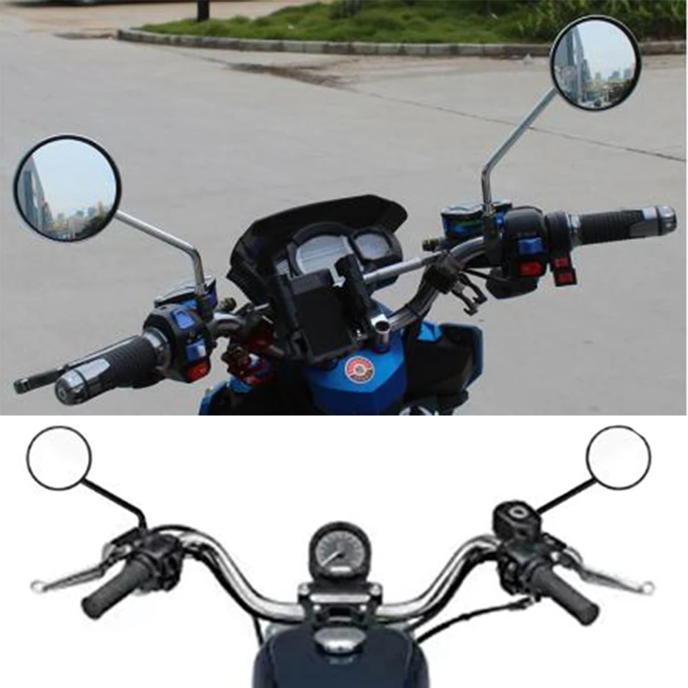 

Universal Round Motorcycle Mirrors 10MM Rearview Side Mirrors for kawasaki suzuki honda yamaha KTM Ducati BMW Aprilia Triumph