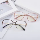 LIONLK Модные солнцезащитные очки в стиле ретро большого размера женские очки с защитой от УФ-светильник линзы металлические дужки квадратный полный кадр без диоптрий розовый прозрачный