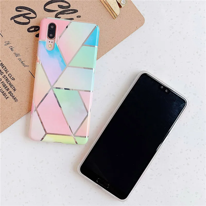 Блестящий золотой мраморный чехол для телефона huawei P20 Lite TPU чехол p20 pro Чехол для huawei p30 lite pro mate 20 pro Чехол для телефона