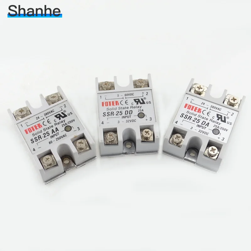 SSR 25DA SS 25DD производитель 25A ssr твердотельные реле 25AA вход 80 250VAC выход 24 380VAC|solid state