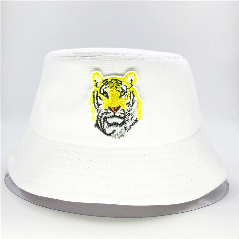 LDSLYJR хлопковая Панама с вышивкой в виде тигра рыбацкая шляпа уличная дорожная от