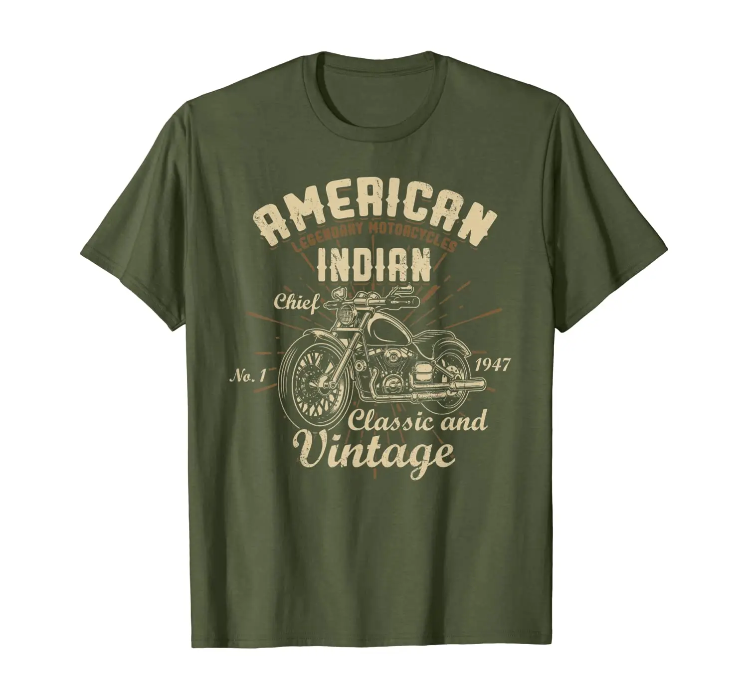 

Retro Vintage American Motorcycle Indian for Old Biker Gifts T-Shirt