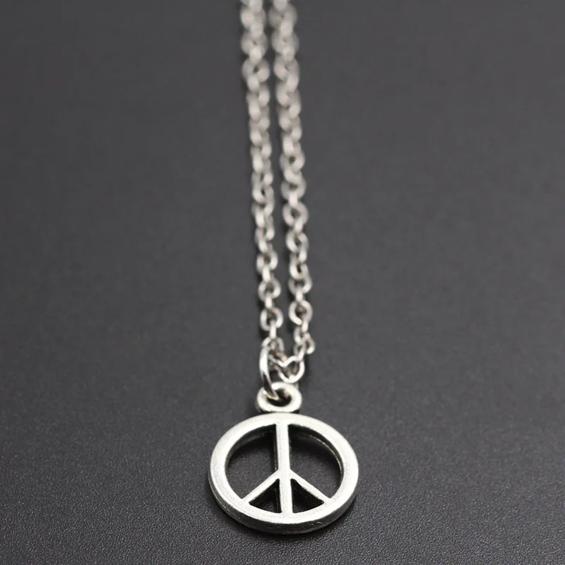 Знак мира подвеска звено и цепь ожерелье сделай сам кулон женская мода ювелирные