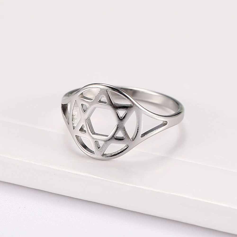 LIKGREAT Викка парные кольца Кольцо со звездой Давида для женщин и мужчин кольцо на