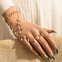 hi man punk trend o word bracelet oval pearl glossy ring women wedding memorial photography jewelry accessories