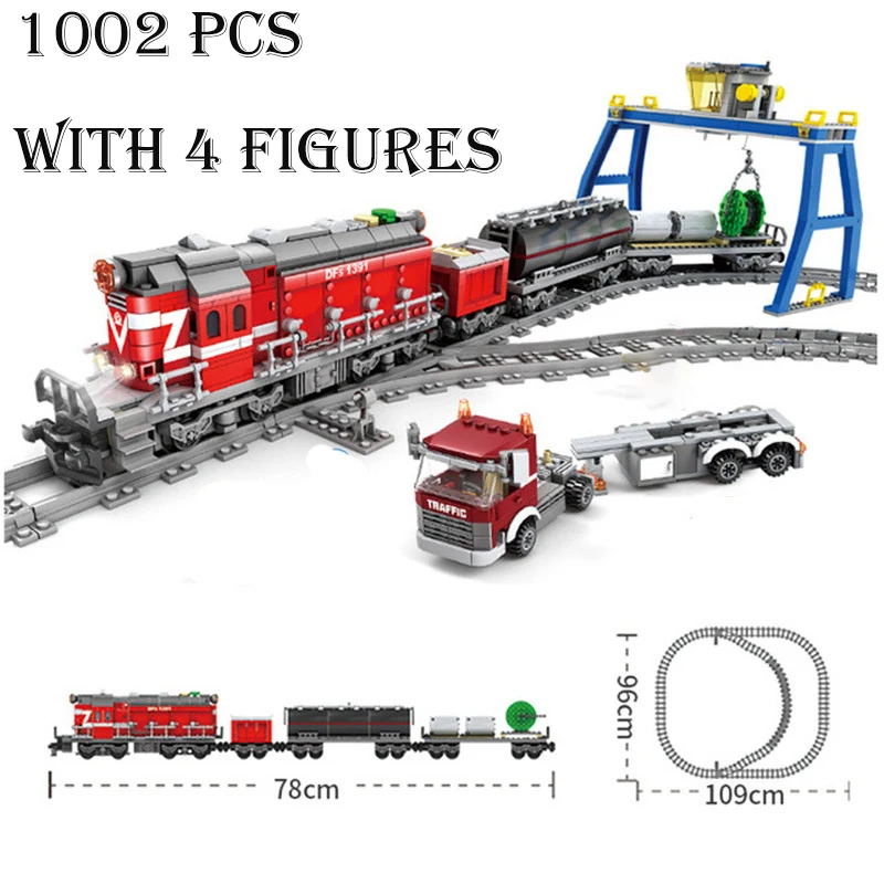 Городская серия модель грузового с автомобилем-фигурки строительные блоки