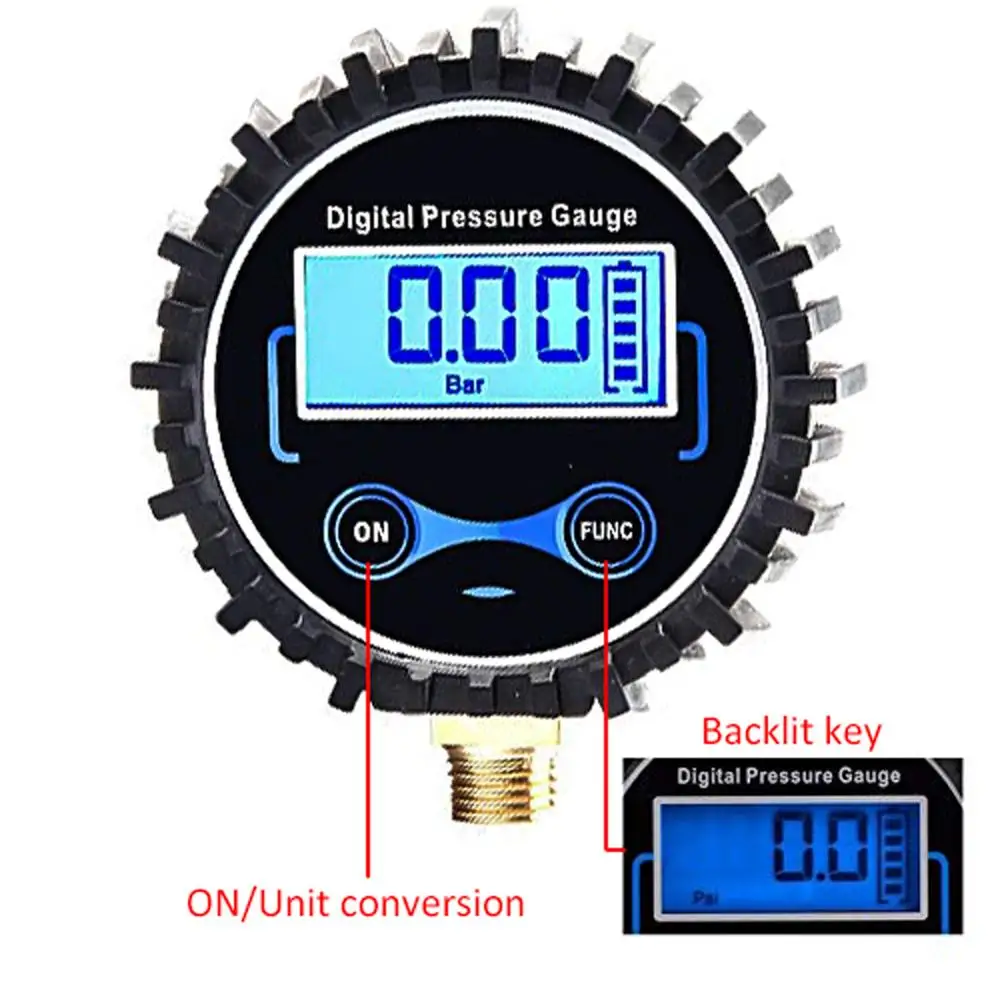 

Tire Pressure Monitoring System Digital Tire Pressure Gauge Car Motorcycle Bike Tyre Tester Air PSI Meter 1/8NPT Car Accessories
