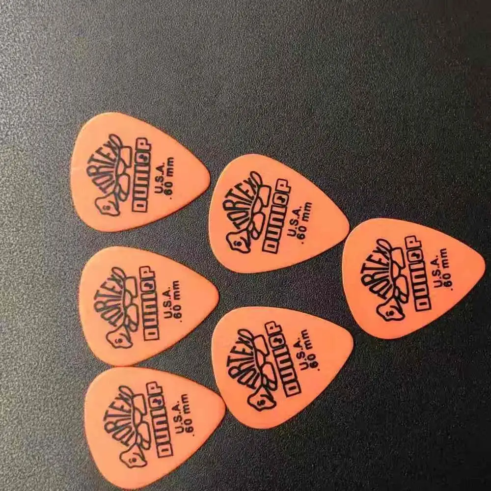 Dunlop Tortex Derlin медиаторы для гитары, медиаторы для акустической, классической, электрической и бас-гитары s - Цвет: 0.6mm