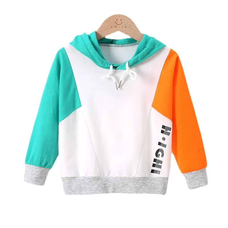 

Осенние толстовки для маленьких девочек, пуловер с длинным рукавом и капюшоном в стиле пэчворк, толстовки для девочек-подростков, одежда дл...