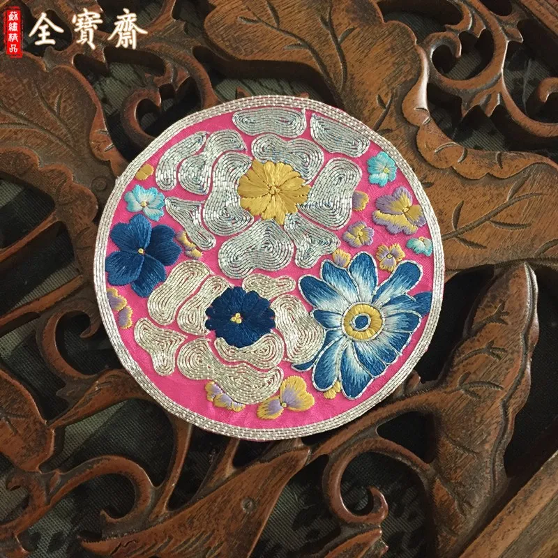 

Embroidered dress applique hand embroidery