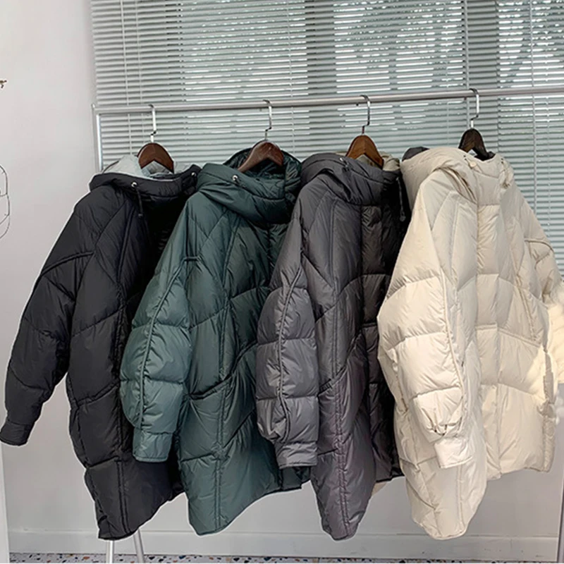 Fitaylor/Новинка Зимняя женская куртка-пуховик на 90% белом утином пуху Свободная