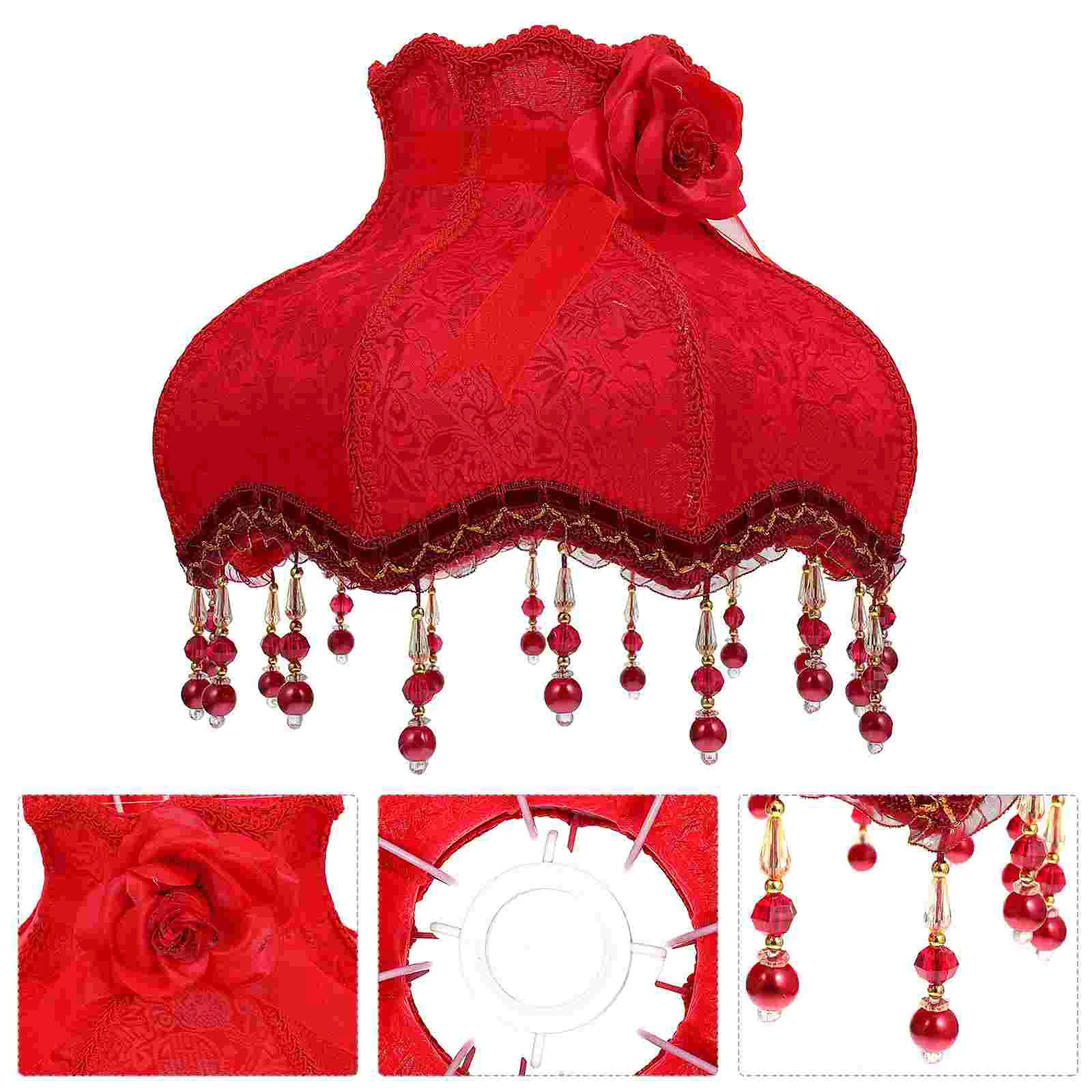 

1Pc Cloth Lace Art Lamp Shade Lamp Cover Lamp Supply Table Lamp Decor