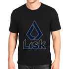 Новая футболка с круглым вырезом, принтом lisk lsk, логотипом криптовалюты, хлопковый топ с короткими рукавами, мужская мода на заказ