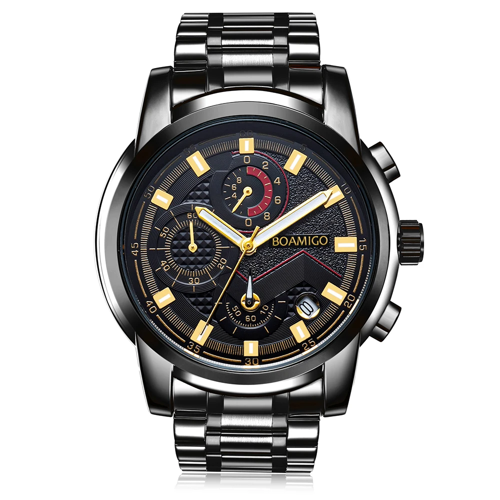 Мужские спортивные кварцевые часы с ремешком из нержавеющей стали|Мужские часы| |