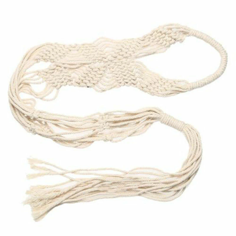 Вешалка для растений корзина кашпо держатель горшка макраме пеньковая веревка