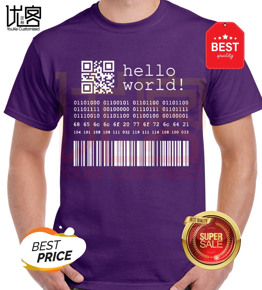 Letter T Shirt Men Cotton Java Programmer Computer Hello World Code Linux Geek Team Wear Basic Gifts Print Homme Hip Hop | Мужская