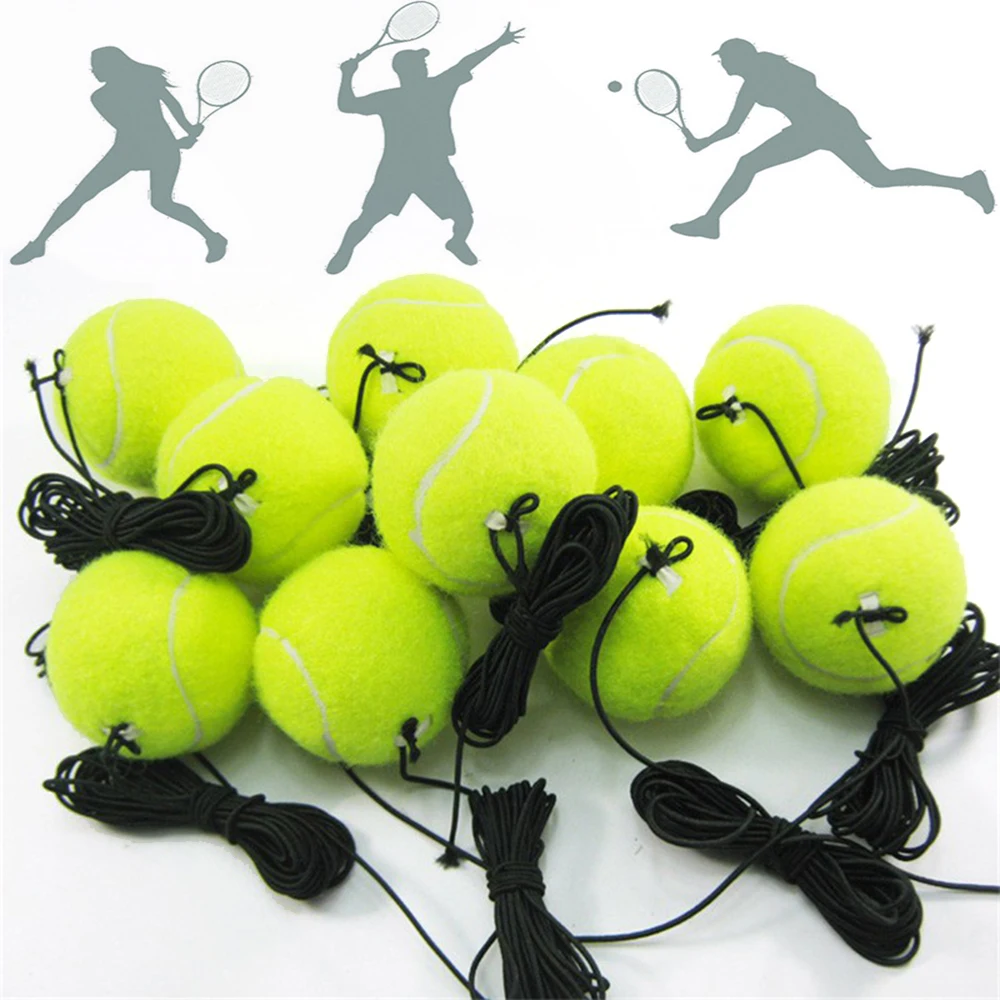 

Профессиональный тренировочный мяч для тенниса с эластичной веревкой 4 м, мяч для тренировок по отскоку со шнурком, портативный мяч для тенн...
