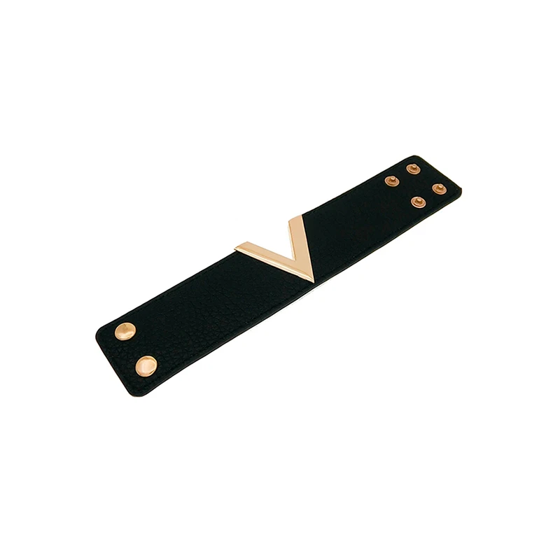 Браслет широкие из искусственной кожи сбоку v-образный браслет атмосферное