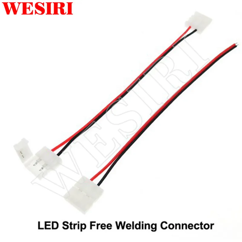 Соединитель для светодиодной ленты 2 контакта 10 мм/2 8 мм с соединителем сварки без