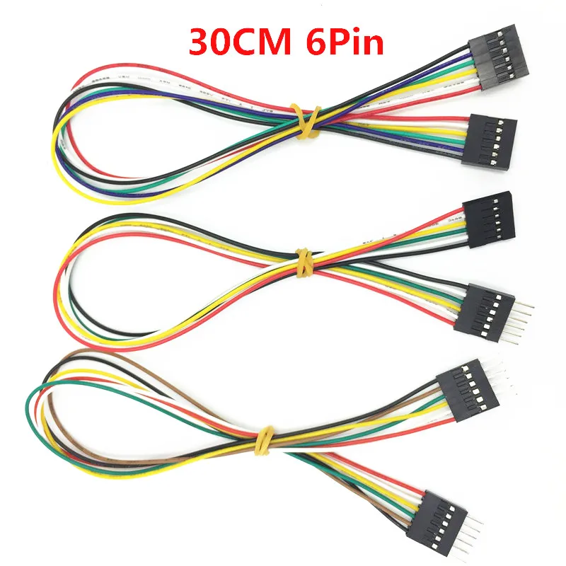 Кабель для 3D-принтера AWG26 30 см 20 шт./лот 1 фут 6 контактов гнездо-гнездо 2 54 мм |